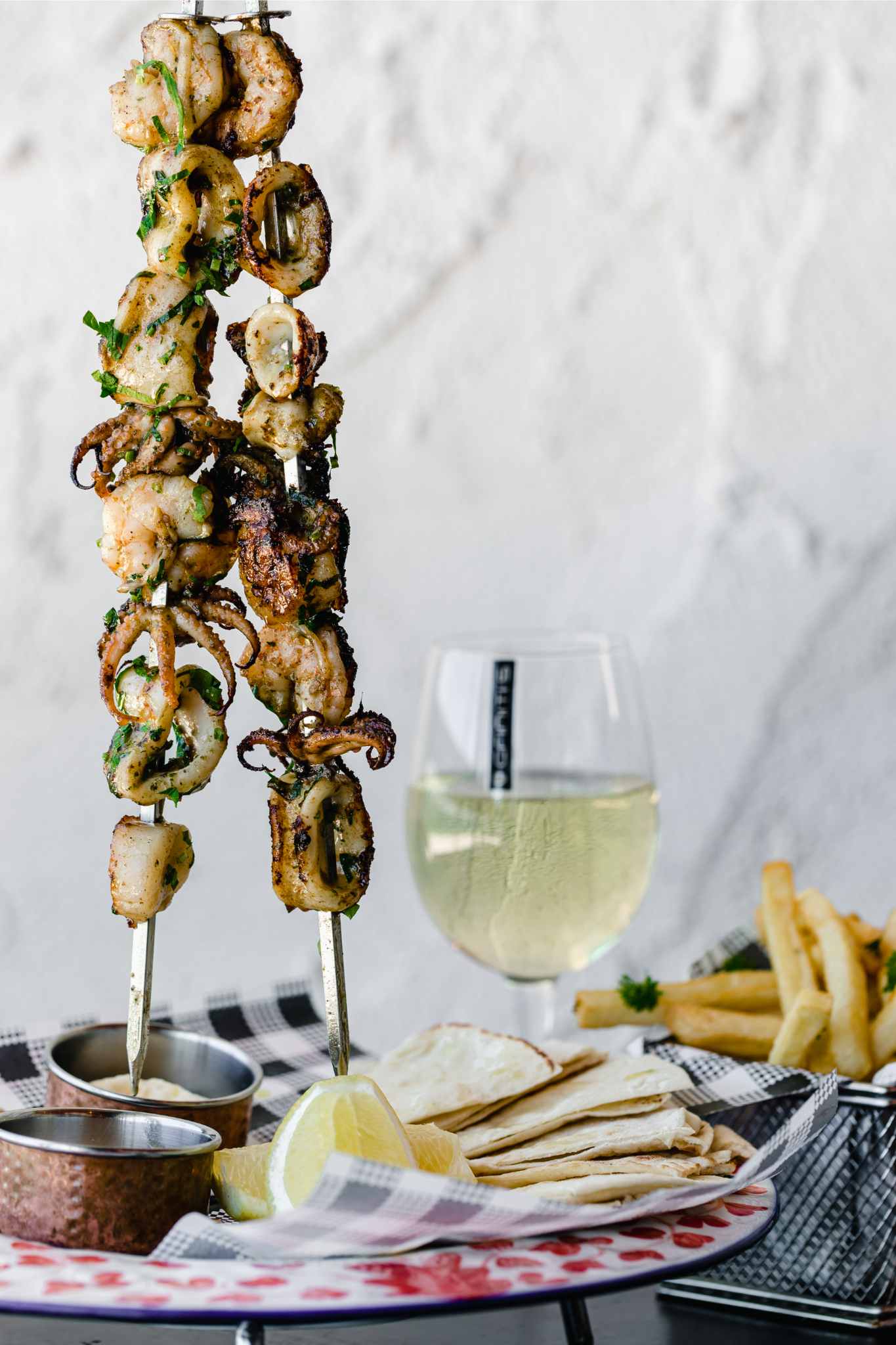 seafood spiedino