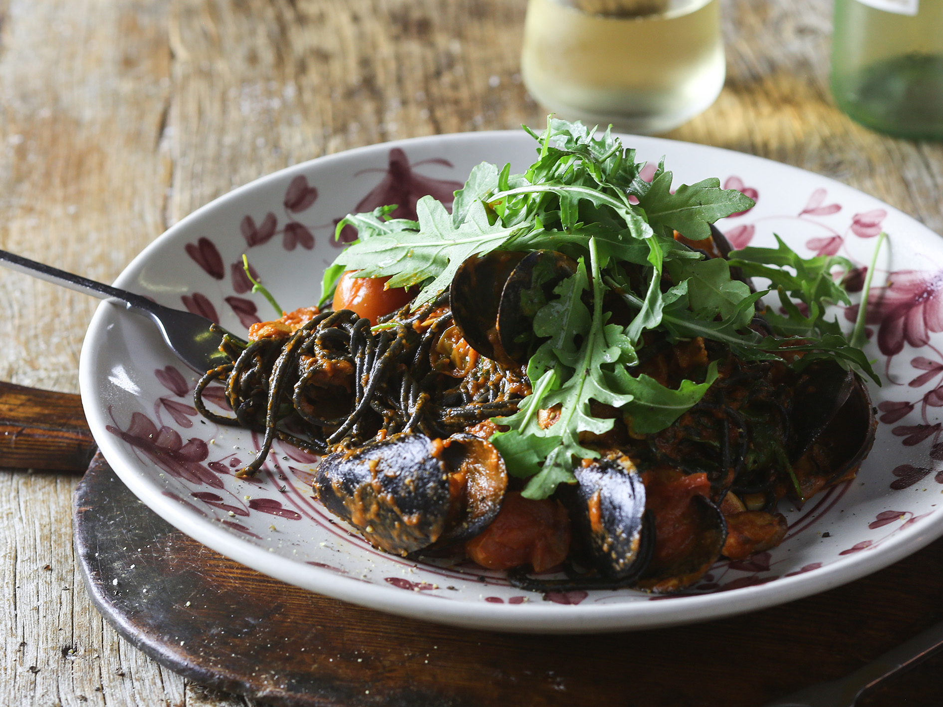 spaghetti mussels